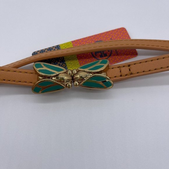 Tory Burch Belt Kissing Flies Size S - 29" Brown L - Picture 10 of 12